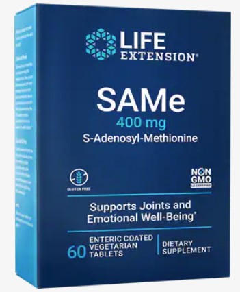 SAMe (S-Adenosyl-Methionine) 400 mg 60 Enteric Coated Tablets