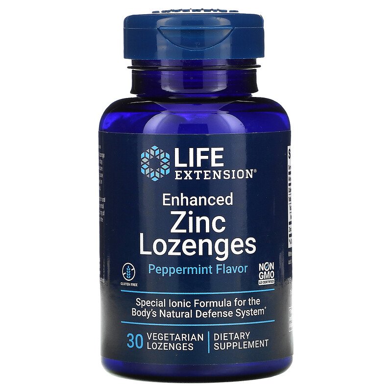 Life Extension Enhanced Zinc Lozenges 30 Vegetarian Lozenges