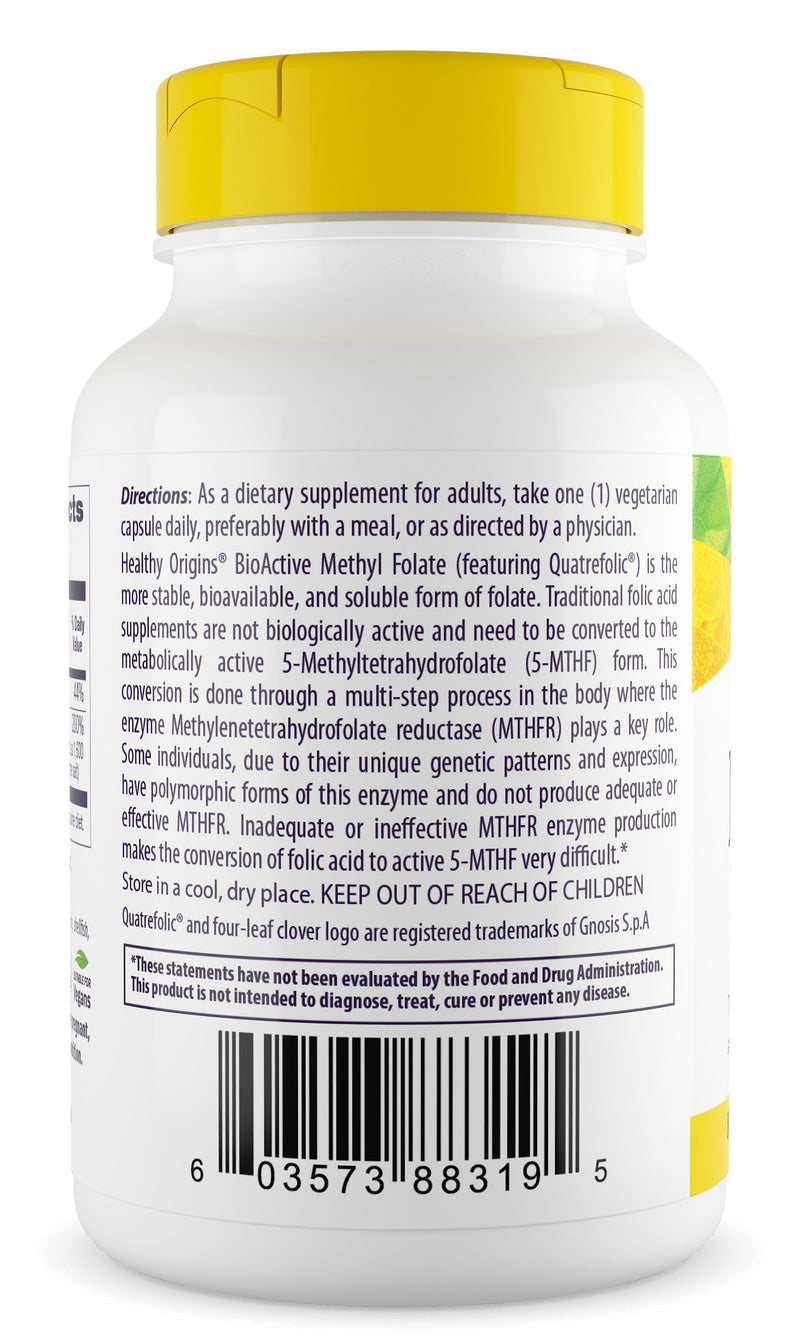 Methyl Folate 800 mcg 120 Veggie Caps by Healthy Origins best price
