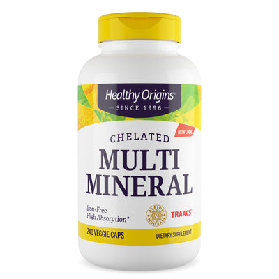 Chelated Multi Mineral Iron Free 240 Veggie Caps by Healthy Origins best price