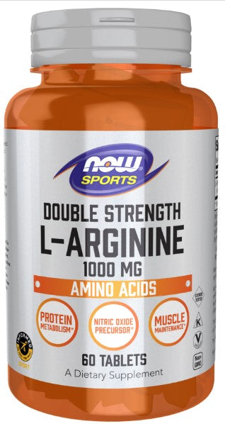 Double Strength L-Arginine 1000 mg 60 Tablets by NOW