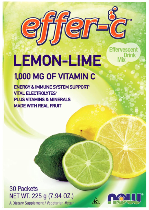 Effer-C Lemon-Lime 30 Packets, by NOW Foods