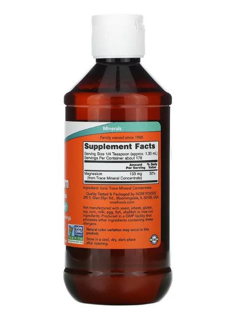 Liquid Magnesium with Trace Minerals, 8 fl oz (237 ml) by NOW