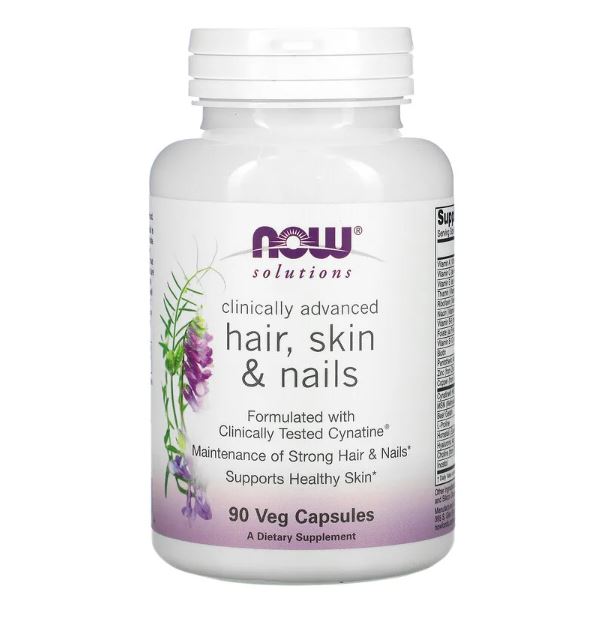 Clinically Advanced Hair, Skin & Nails, 90 Veg Capsules by NOW