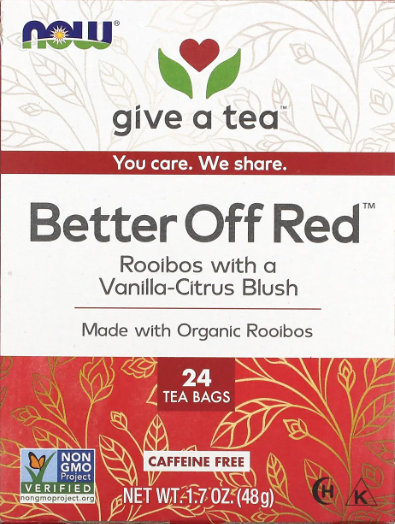Better Off Red, Caffeine-Free, 24 Tea Bags, 1.7 oz (48 g) by NOW