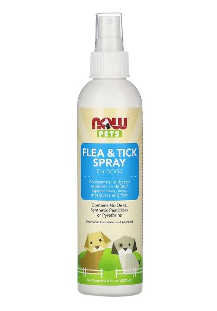 Flea & Tick Spray for Dogs 8 fl oz (237 ml) by NOW Foods