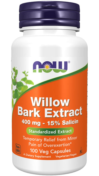 White Willow Bark Extract 400 mg 100 Capsules | By Now Foods - Best Price