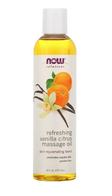 Refreshing Vanilla Citrus Massage Oil 8 fl oz (237 ml) by NOW