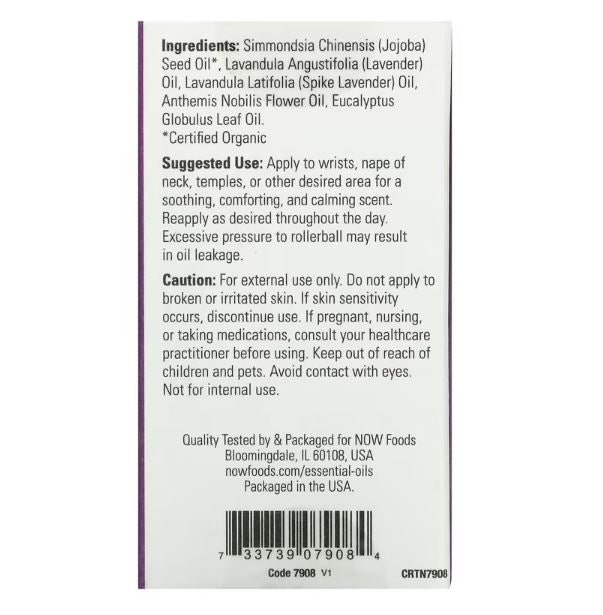 Certified Organic Head Relief Roll-On 1/3 fl oz (10 ml) by NOW