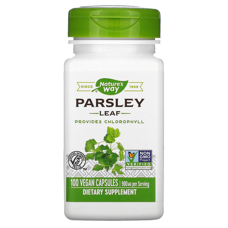 Parsley Leaf 450 mg 100 Vegetarian Capsules by Nature&