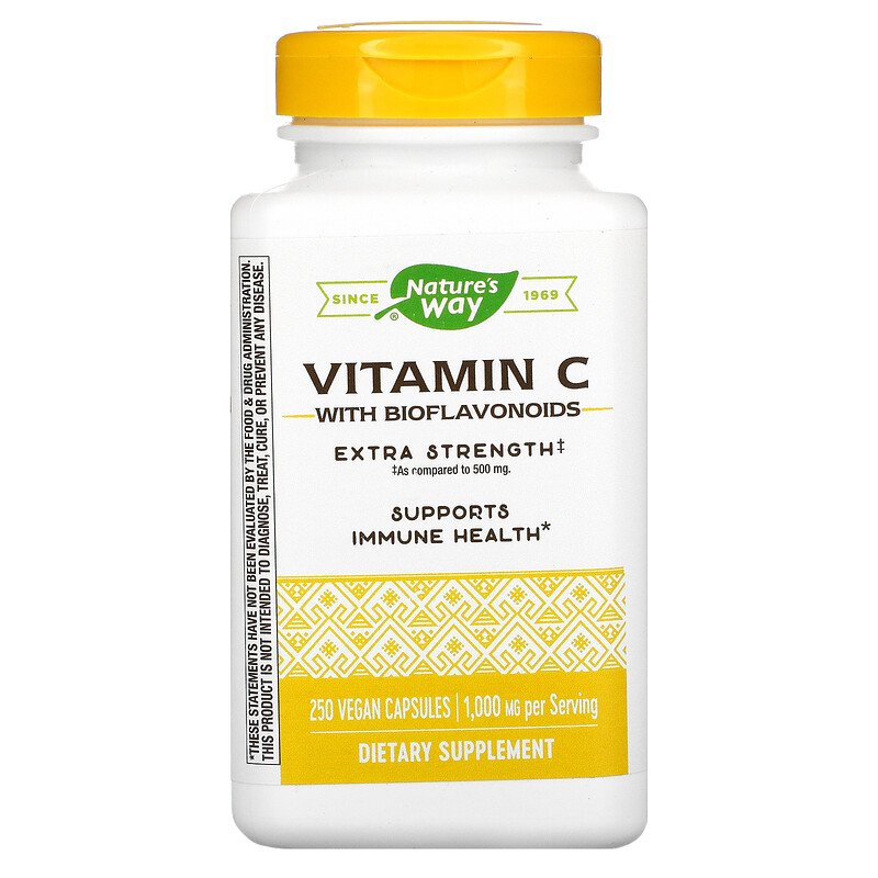 Vitamin C 1000 mg with Bioflavonoids 250 Veg Capsules by Nature&