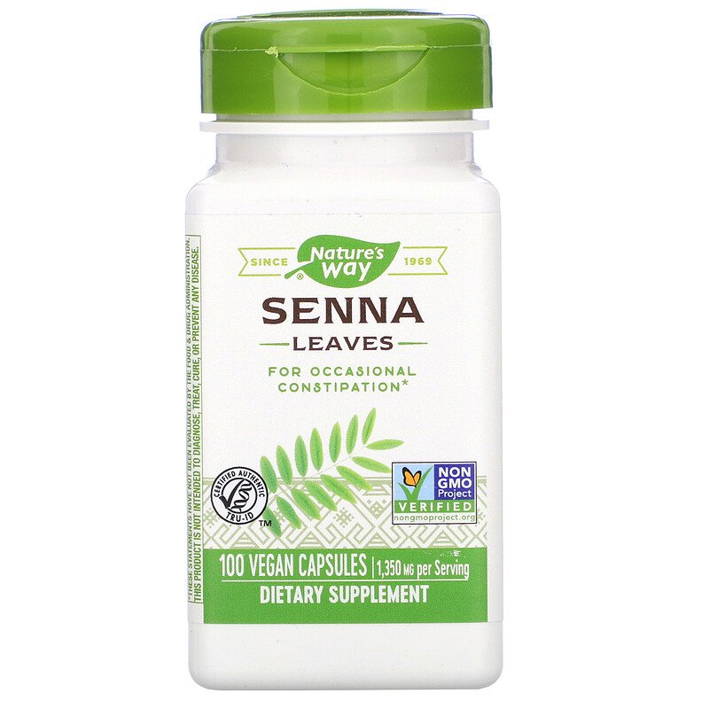Senna Leaves 450 mg 100 Vegetarian Capsules by Nature&