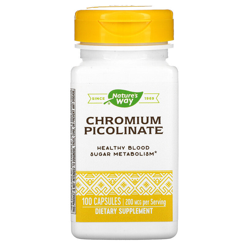 Chromium Picolinate 200 mcg 100 Capsules by Nature&