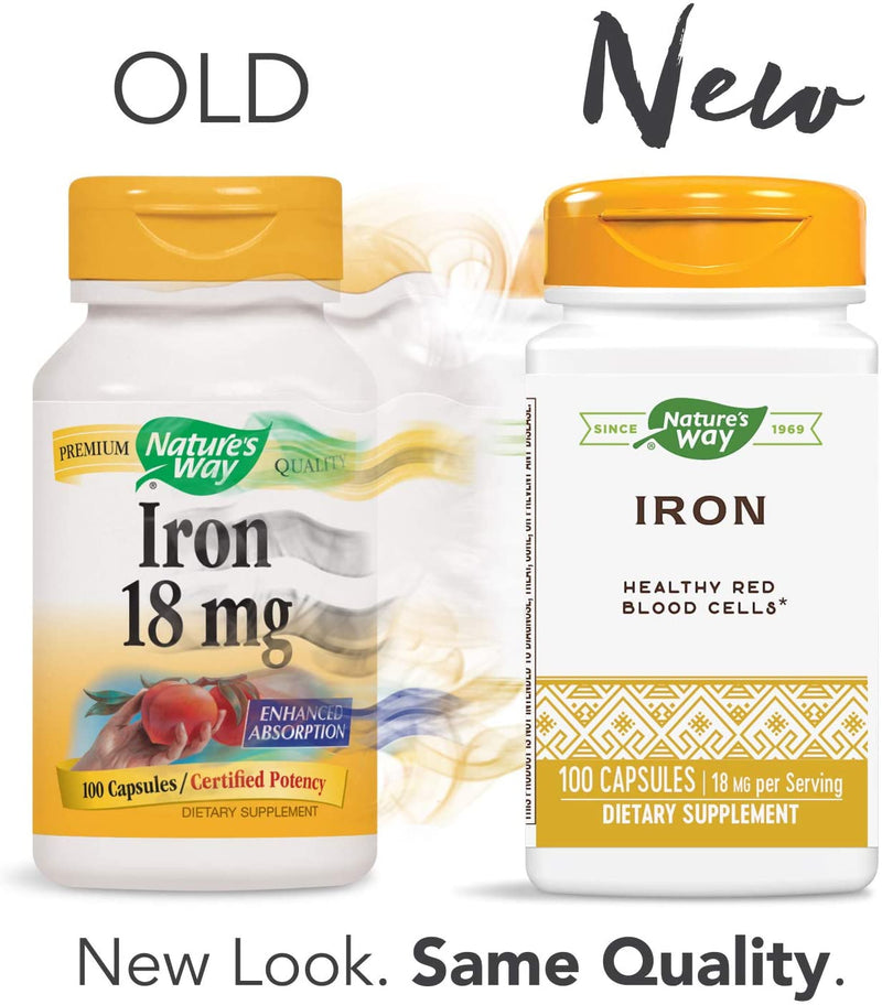 Iron 18 mg 100 Capsules by Nature&