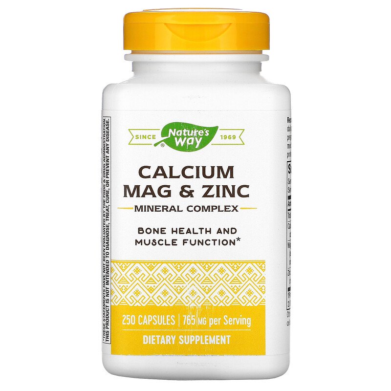 Calcium Mag & Zinc Mineral Complex 250 Capsules by Nature&