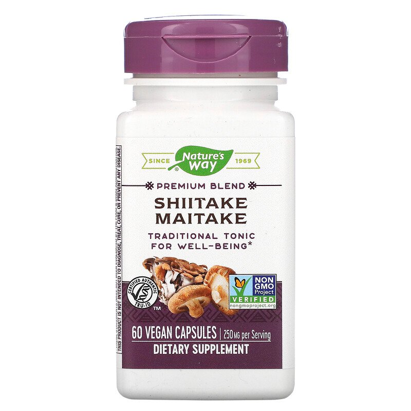 Shiitake Maitake Standardized 60 Capsules by Nature&