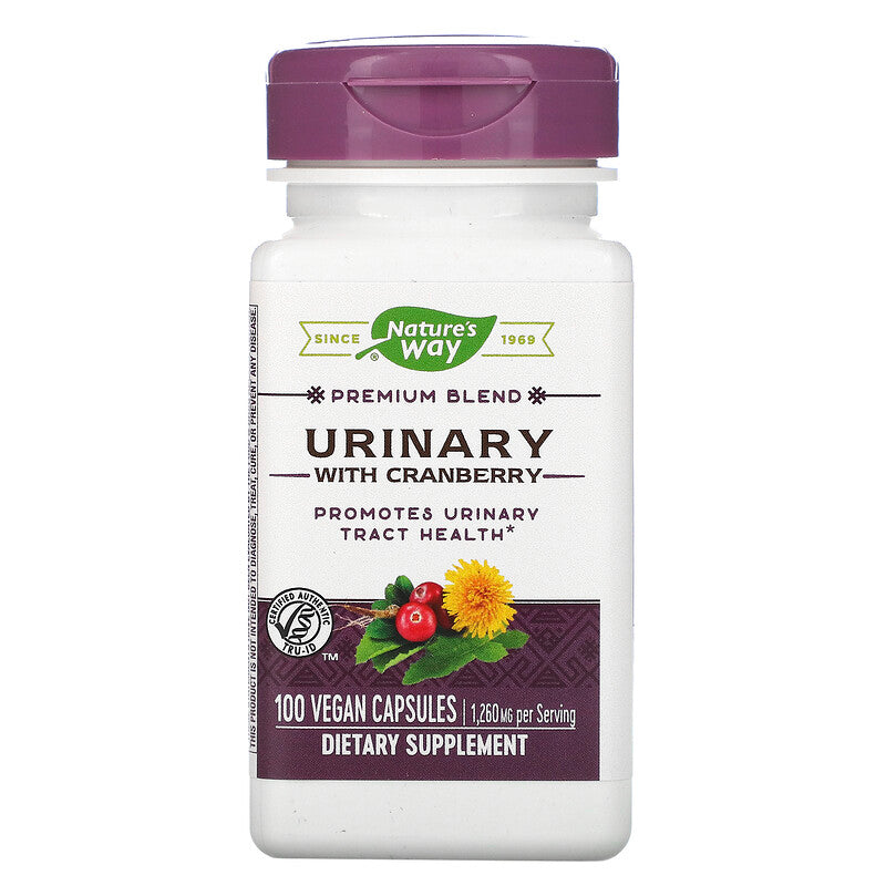 Urinary with Cranberry 420 mg 100 Vegetarian Capsules by Nature&