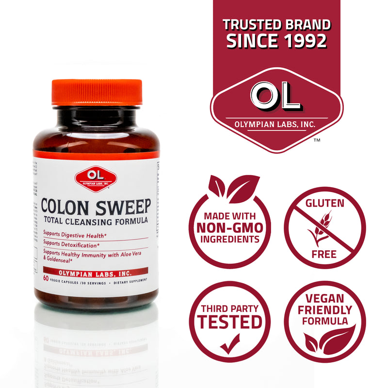 Colon Sweep – Total Cleansing Formula (60 Veg Caps) by Olympian Labs
