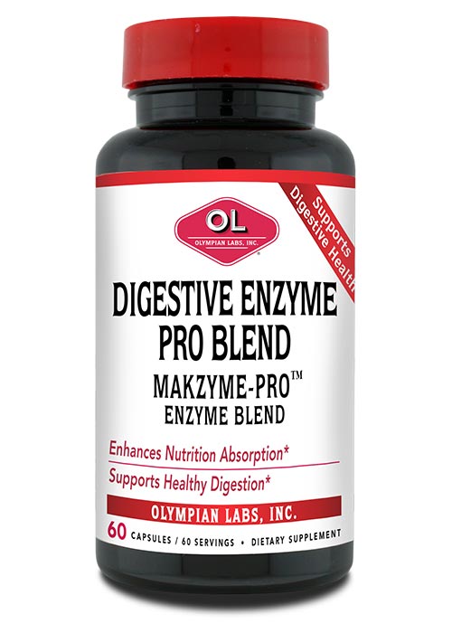 Digestive Enzyme Pro Blend Makzyme-Pro Enzyme Blend (60 Caps) by Olympian Labs