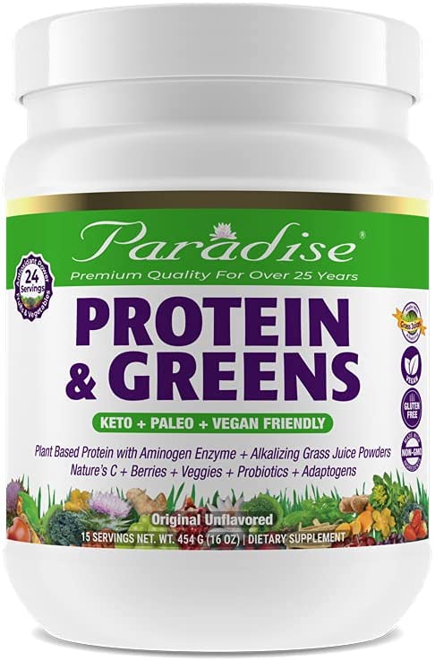 Paradise Herbs, Protein & Greens, Original Unflavored, 16 oz (454 g)