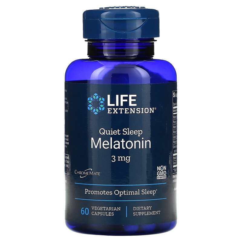 Quiet Sleep Melatonin, 3 mg, 60 Vegetarian Capsules