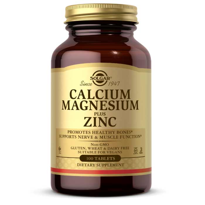 Calcium Magnesium Plus Zinc 100 Tablets by Solgar