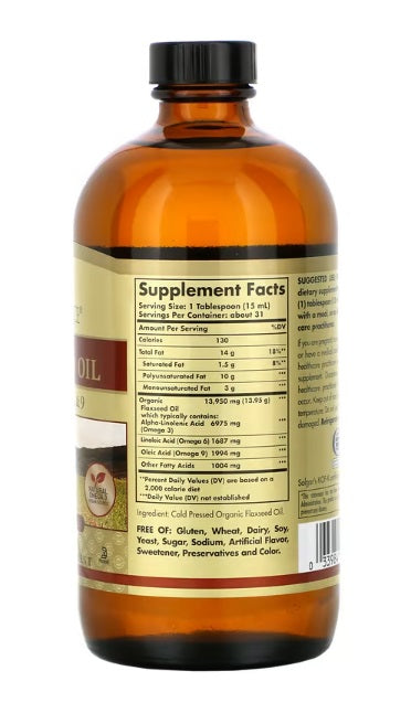 Earth Source Organic Flaxseed Oil 16 fl oz (473 ml)