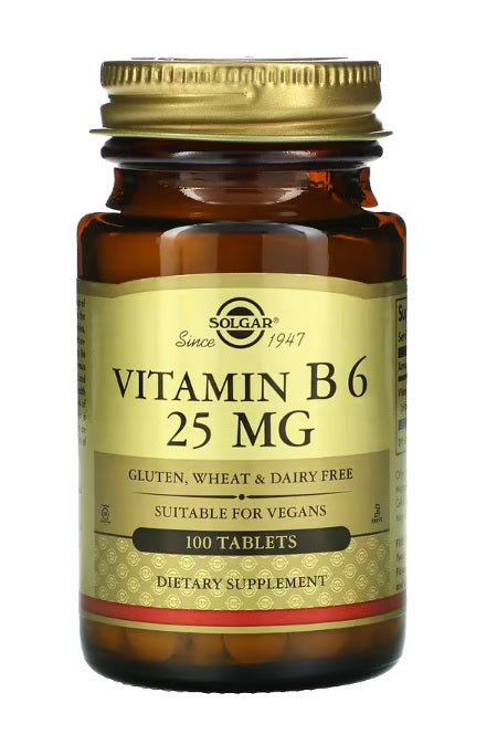 Vitamin B6 25 mg 100 Tablets