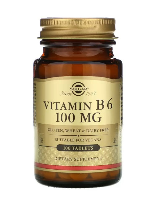 Vitamin B6 100 mg 100 Tablets