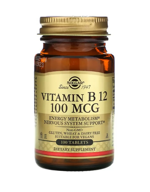 Vitamin B12 100 mcg 100 Tablets