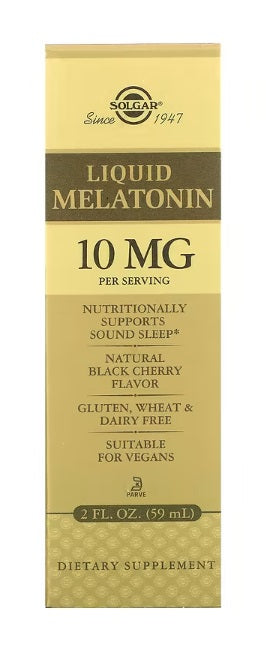 Liquid Melatonin Natural Black Cherry Flavor 10 mg 2 fl oz (59 ml)