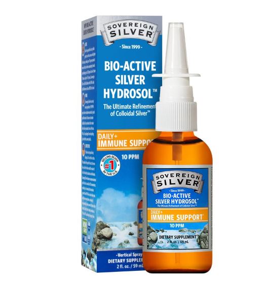 Bio-Active Silver Hydrosol Vertical Spray 10 ppm 2 fl oz (59 ml)