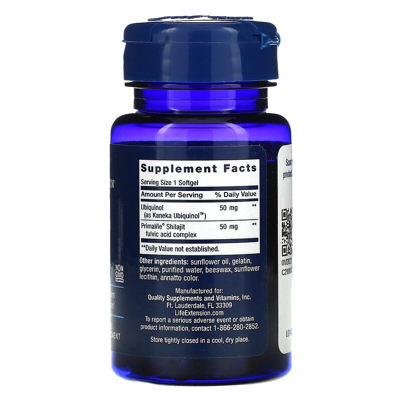 Super Ubiquinol CoQ10 with Enhanced Mitochondrial Support 50 mg 100 Softgels