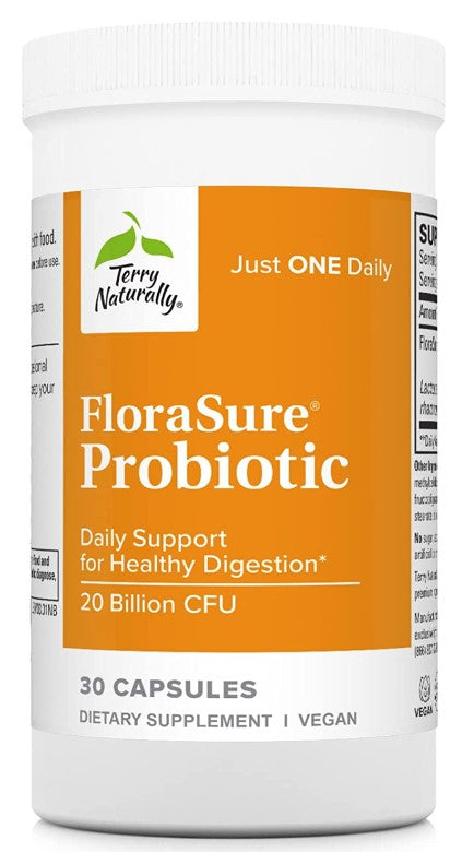 Terry Naturally FloraSure® Probiotic (formerly Colon & Bowel Probiotic) 30 Capsules, by Europharma