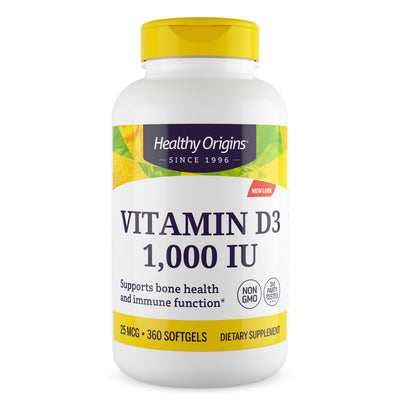 Vitamin D3 1,000 IU 360 Softgels by Healthy Origins best price