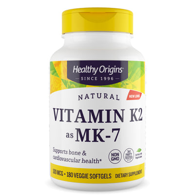Vitamin K2 as MK-7 100 mcg 180 Veggie Softgels by Healthy Origins best price