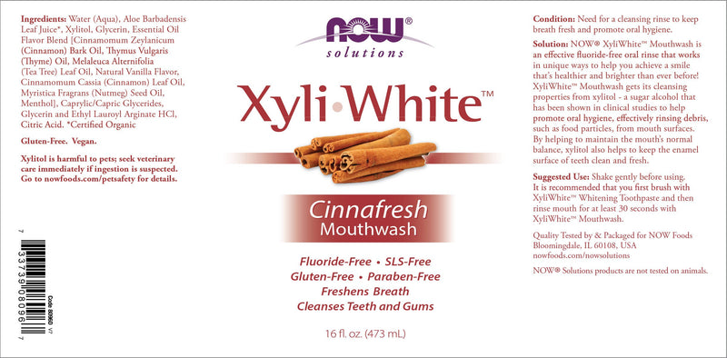 Now Solutions - Xyliwhite Cinnafresh Mouthwash 16 fl oz (473 ml)