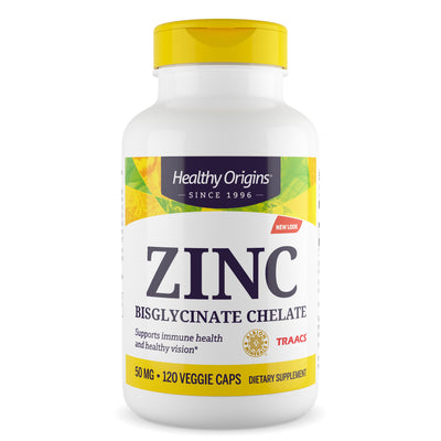 Zinc Bisglycinate Chelate 50 mg 120 Veggie Caps by Healthy Origins best price