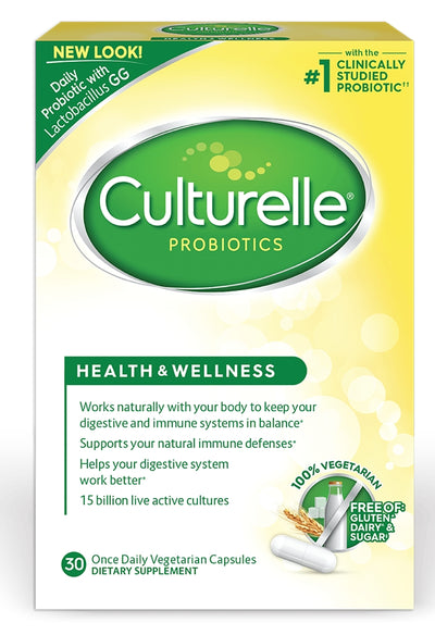 Culturelle Health & Wellness Probiotic 30 Vegetarian Capsules