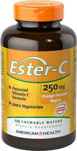 Ester-C Orange Flavored 250 mg 125 Chewable Wafers