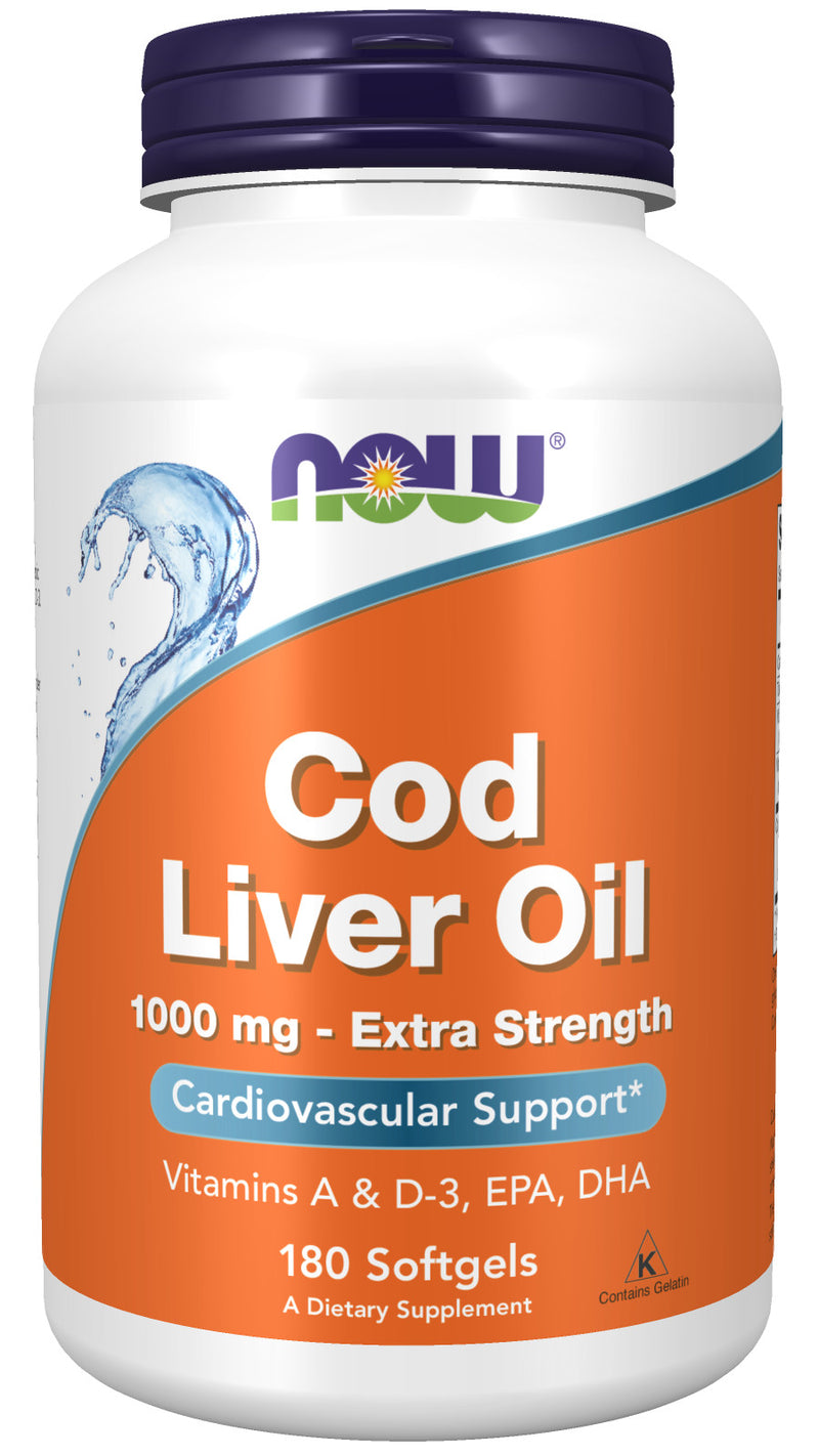 Cod Liver Oil 1000 mg 180 Softgels