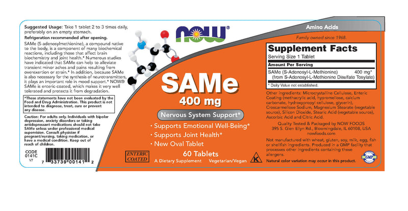 SAMe 400 mg 60 Tablets