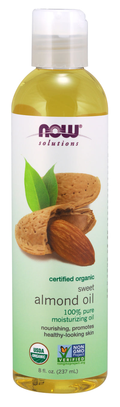 Now Solutions - Sweet Almond Oil Certified Organic 8 fl oz (237 ml)