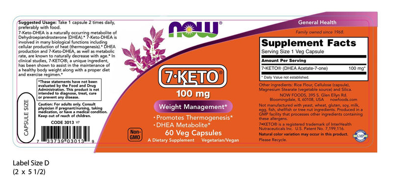 7-KETO 100 mg 60 Veg Capsules