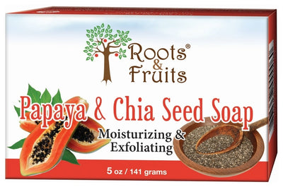 Roots & Fruits Papaya & Chia Seed Soap 5 oz