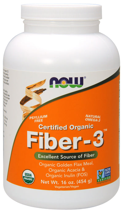 Fiber-3 16 oz (454 g) | By Now Foods - Best Price