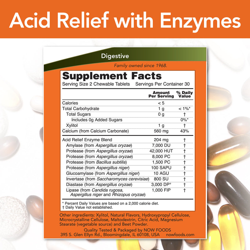 Acid Relief with Enzymes 60 Chewables