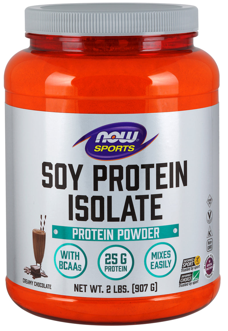 Soy Protein Isolate Natural Chocolate 2 lbs (907 g) | By Now Foods - Best Price