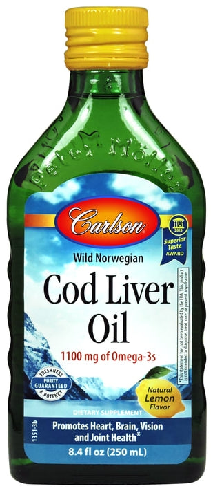 Norwegian Cod Liver Oil Lemon 8.4 fl oz (250 ml)