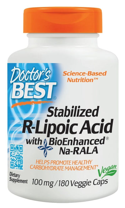 Stabilized R-Lipoic Acid 100 mg 180 Veggie Caps